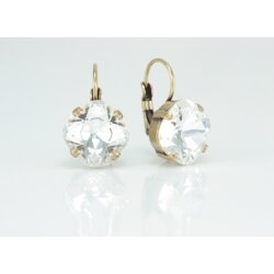 Earring setting for 10 mm Cushion Square Swarovski Crystals