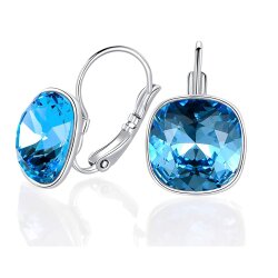 Earring setting for 12 mm Cushion Square Swarovski Crystals