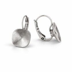 Earring setting for 12 mm Cushion Square Swarovski Crystals