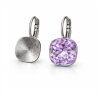 Earring setting for 12 mm Cushion Square Swarovski Crystals