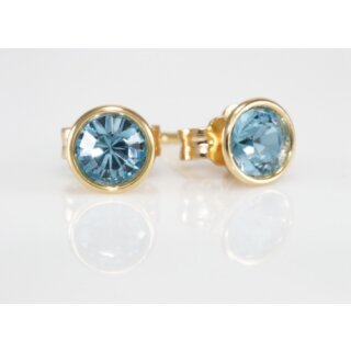Ohrstecker Fassung fr 6 mm Chatons Swarovski Stein