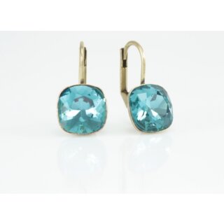 Ohrring Fassung fr 10 mm Cushion Square Swarovski Stein