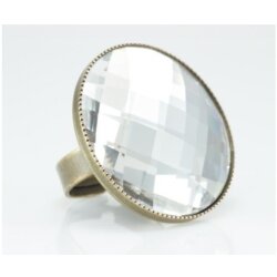 Cufflink setting for 20 mm Round Chessboard Flatback Swarovski Crystals