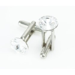 Cufflink setting for 10 mm Rivoli Swarovski Crystals