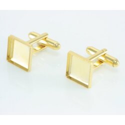 Cufflink setting for 10 mm Chessboard Flatback Swarovski...