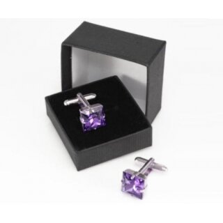 Manschettenknopf Fassung fr 12 mm Princess Square Swarovski Stein