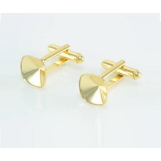 Cufflink setting for 10 mm Cushion Square Swarovski Crystals