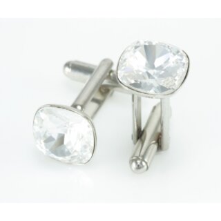Manschettenknopf Fassung fr 10 mm Cushion Square Swarovski Stein