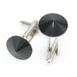 Cufflink setting for 14 mm Rivoli Swarovski Crystals