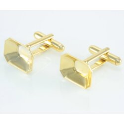 Cufflink setting for 18x13 mm Octagon Swarovski Crystals