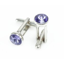 Cufflink setting for 8 mm Rivoli Swarovski Crystals