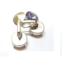 Earring setting for 14 mm Rivoli Swarovski Crystals