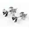 Stud Earring setting for 6 mm Chatons Swarovski Crystals