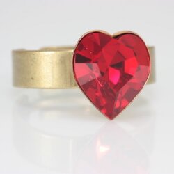 Ring setting for 11x10 mm Heart Swarovski Crystals