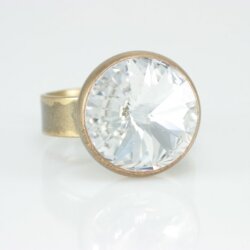 Ring setting for 14 mm Rivoli Swarovski Crystals