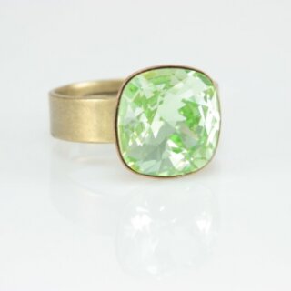 Ring Fassung fr 10 mm Cushion Square Swarovski Stein