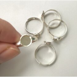 Ring Fassung für 8 mm Cabochons