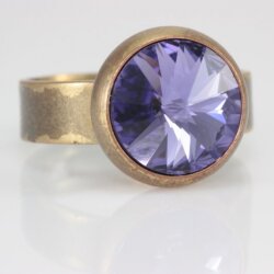 Ring setting for 10 mm Rivoli Swarovski Crystals