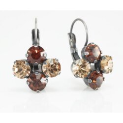 Earring setting for 6 mm Chatons Swarovski Crystals