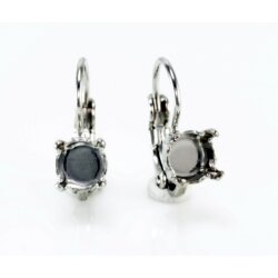 Earring setting for 6 mm Chatons Swarovski Crystals