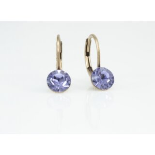 Ohrring Fassung fr 4 mm Chatons Swarovski Stein