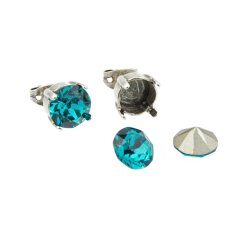 Stud Earring setting für 8 mm Chatons, Rivoli Swarovski Crystals
