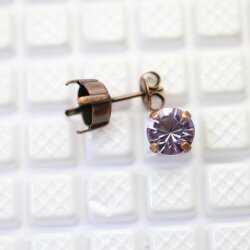 Stud Earring setting für 8 mm Chatons, Rivoli Swarovski Crystals
