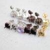 Stud Earring setting für 8 mm Chatons, Rivoli Swarovski Crystals