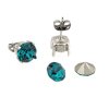 Stud Earring setting für 8 mm Chatons, Rivoli Swarovski Crystals