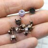 Stud Earring setting für 8 mm Chatons, Rivoli Swarovski Crystals