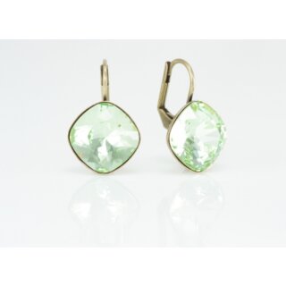 Ohrring Fassung fr 10 mm Cushion Square Swarovski Stein