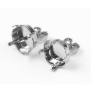 Stud Earring setting for 12 mm Cushion Square Swarovski Crystals