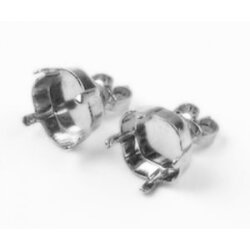 Stud Earring setting for 12 mm Cushion Square Swarovski...