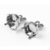 Stud Earring setting for 12 mm Cushion Square Swarovski Crystals