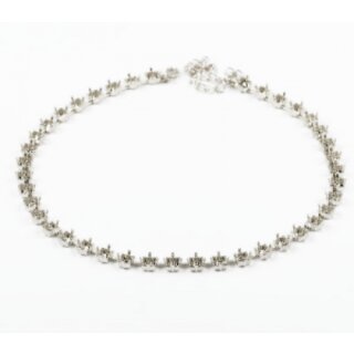 Empty cupchain necklace for 6 mm Princess Square Swarovski Crystals