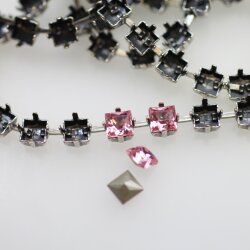 Ketten Fassung für 6 mm Princess Square Swarovski Kristall