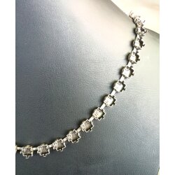 Empty cupchain necklace for 6 mm Princess Square Swarovski Crystals