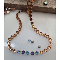 Ketten Fassung für 6 mm Princess Square Swarovski Kristall