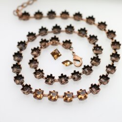 Ketten Fassung für 6 mm Princess Square Swarovski Kristall