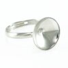 Ring setting for 14 mm Rivoli Swarovski Crystals