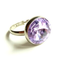 Ring setting for 14 mm Rivoli Swarovski Crystals