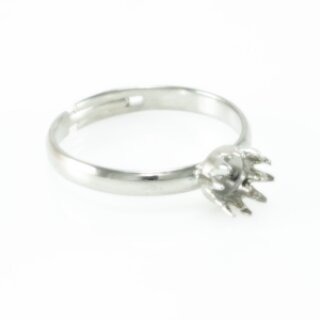 Ring setting for 6 mm Chatons Swarovski Crystals