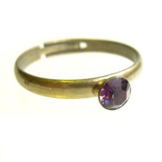 Ring Fassung fr 4 mm Chatons Swarovski Stein