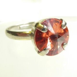 Ring Fassung fr 10 mm Rivoli Swarovski Stein
