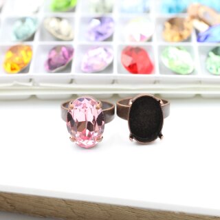 Ring Fassung fr Swarovski Stein18x13 mm Oval Swarovski Stein