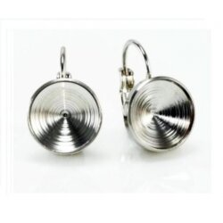 Ohrring Fassung fr 10 mm Rivoli Swarovski Stein