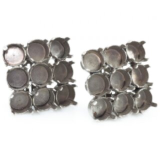 earclips setting for 6 mm Chatons Swarovski Crystals