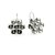 Earring setting for 4 mm Chatons Swarovski Crystals