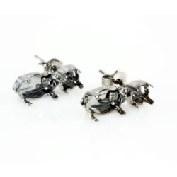 Stud Earring setting for 4 mm Chatons Swarovski Crystals...