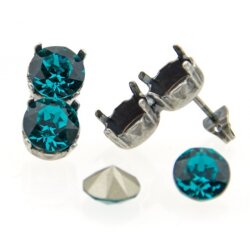 Stud Earring setting für 8 mm Chatons, Rivoli Swarovski...